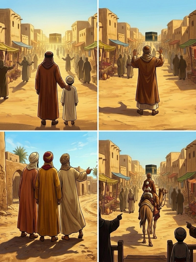 Illustrated Sirah graphic novel — streets of 7th-century Mecca